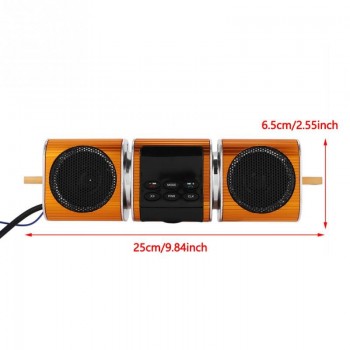New Motorcycle Motorbike MP3 Music Player Speakers Bluetooth Stereo Speaker FM Radio Waterproof Adjustable Bracket Audio Player