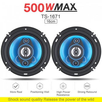 2pcs 12V 6 Inch 500W 2 Way Car Coaxial Auto Audio Music Stereo Full Range Frequency Hifi Speakers Non-destructive Installation