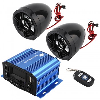 12V 25W Waterproof Motorcycle Anti-theft Audio Sound MP3 Player with Display Screen Anti-theft Motorbike MP3 Audio System