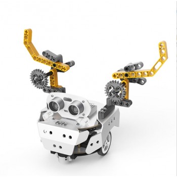 LED Light DIY Scratch Programming Robot Car Multiple Shapes Creative Education Robot Toy Kit