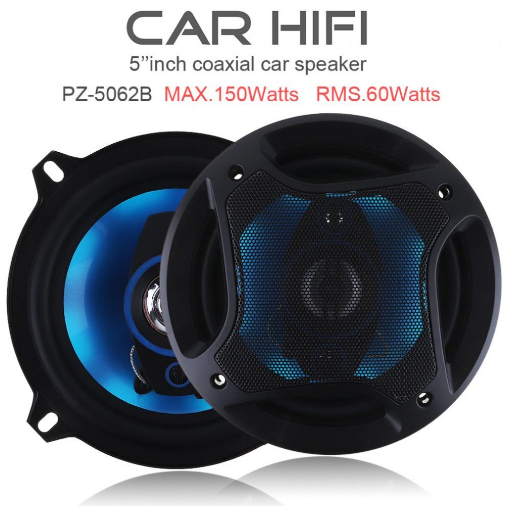 2pcs 5 Inch 150W 3 Way Auto Car Coaxial Horn Audio Music Stereo Full Range Frequency Hifi Speakers Non-destructive Installation