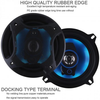 2pcs 5 Inch 150W 3 Way Auto Car Coaxial Horn Audio Music Stereo Full Range Frequency Hifi Speakers Non-destructive Installation