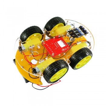 Bluetooth Ultrasonic Smart Car Robot Starter Kit with Uno R3 1602LCD Atmega-328P Smart Robot Car Kit Free Shipping 5pcs/lot
