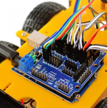 Bluetooth Ultrasonic Smart Car Robot Starter Kit with Uno R3 1602LCD Atmega-328P Smart Robot Car Kit Free Shipping 5pcs/lot