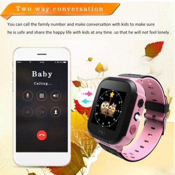 Kids Smart Watch Wristwatch 1.44 Inches Touch Screen LBS Positioning Watch Lighting SOS Watch SIM Calls Voice Chat for Children