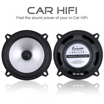 2pcs LaBo 5 Inch 60W 2 Way Car Coaxial Speaker Auto Automotive Hifi Full Range Frequency Sensitivity Power Loudspeaker