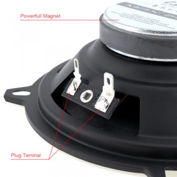 2pcs LaBo 5 Inch 60W 2 Way Car Coaxial Speaker Auto Automotive Hifi Full Range Frequency Sensitivity Power Loudspeaker