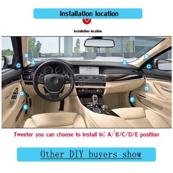 AOTO Tweeter Super Power Loud Speaker Component Speakers for Car Stereo Flush/Surface Mount 49mm Diameter Dome  Small Car Audio