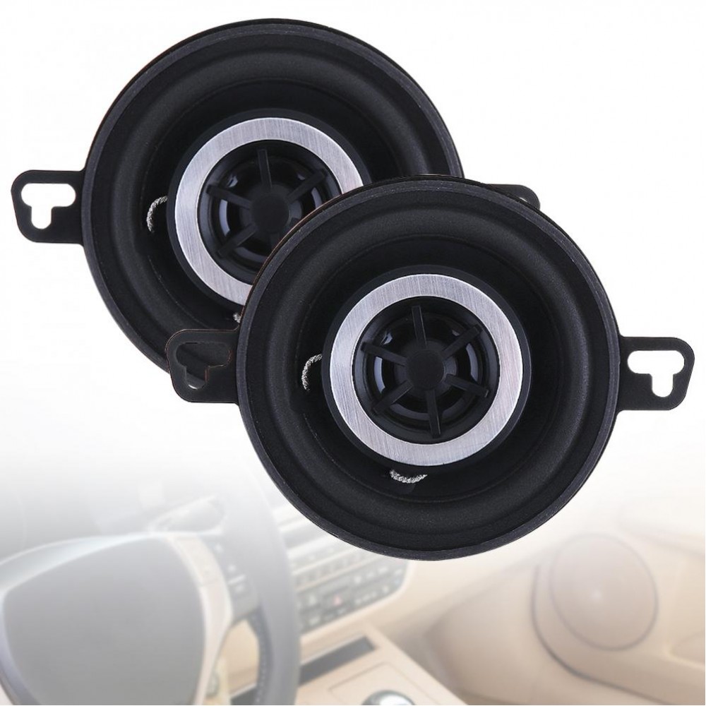 2pcs Durable 3.5 Inch 12V 200W Universal Car Horn with Coaxial Type and Full Frequency for Most Cars