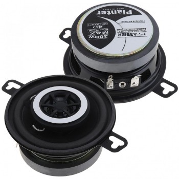 2pcs Durable 3.5 Inch 12V 200W Universal Car Horn with Coaxial Type and Full Frequency for Most Cars