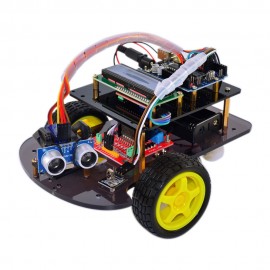Ultrasonic obstacle avoidance intelligent Smart Robot Car Chassis Kit Speed Encoder Battery Box 2WD Tracking Obstacle Avoidance