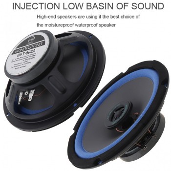 2pcs 6.5 Inch 80W Car HiFi Coaxial Speaker Vehicle Audio Music Stereo Full Range Frequency Speakers for Cars