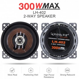 2pcs Universal 4 Inch 300W Car Coaxial  Auto Audio Music Stereo Full Range Frequency Hifi Speakers Non-destructive Installation