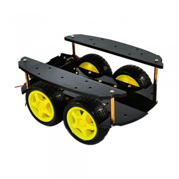 New Avoidance tracking2 layer Motor 4WD Smart car chassis four wheel drive smart car kit for arduino Free Shipping