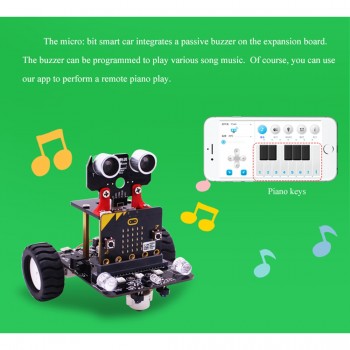Graphical Programmable Robot Car with Bluetooth IR and Tracking Module Stem Steam Robot Car Toy for Micro:bit BBC