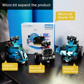 Graphical Programmable Robot Car with Bluetooth IR and Tracking Module Stem Steam Robot Car Toy for Micro:bit BBC