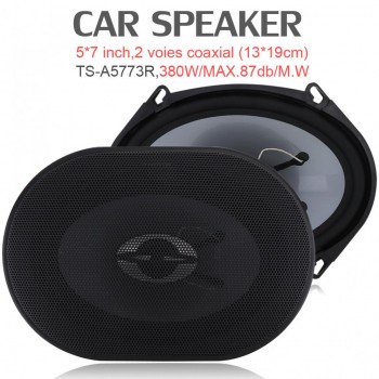 2 Pcs 5x7 Inch 380W Car HiFi Coaxial Speaker Vehicle Door Auto Audio Music Stereo Full Range Frequency Speakers