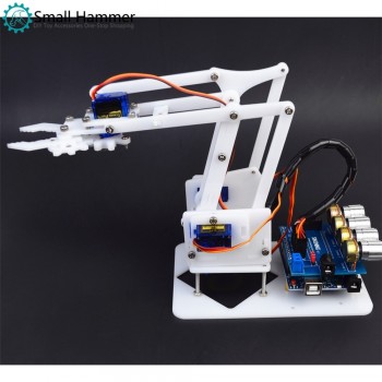 Creative Electric Metal Toy Remote Control DIY Assembly Robot Arm 4 Degrees Of Freedom Plastic Science Teaching Kit New