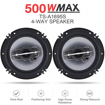2pcs 6 Inch 16cm 500W 4 Way Car Coaxial Loudspeaker Auto Music Stereo Full Range Frequency Hifi Loud Speakers