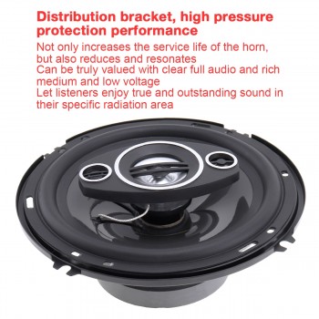 2Pcs 6 Inch 16cm 500W Car Coaxial  Auto Audio Music Stereo Full Range Frequency Hifi Speakers Non-destructive Installation