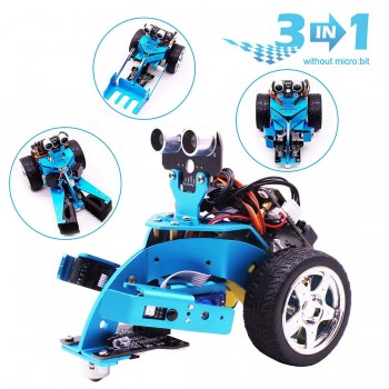 3-in-1 tem Steam Robot Car Toy for Micro:bit BBC Mainboard Graphical Programmable Robot Car Toys +Bluetooth IR Tracking Module S