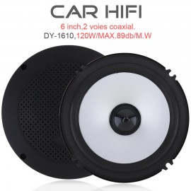 2pcs 6 Inch 130W 12V Car HiFi Coaxial Speaker Vehicle Door Auto Audio Music Stereo Full Range Frequency Loudspeaker for Cars