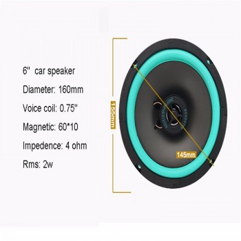 6.5 Inch Car Speaker Paired Automobile Automotive Auto Coaxial Loudspeaker 4ohm 16 cm Audio Acoustics Sound Speakers for Car