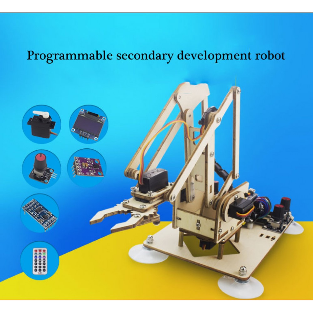 DIY Secondary Development Robotic Arm Compatible With Arduino Environment Programming Robot Kit Kids Educational Toys