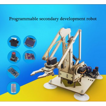 DIY Secondary Development Robotic Arm Compatible With Arduino Environment Programming Robot Kit Kids Educational Toys