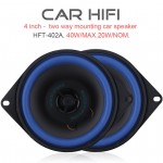 2pcs 4 Inch 40W 12V Car HiFi Coaxial Speaker Vehicle Door Auto Audio Music Stereo Full Range Frequency Loudspeaker for Cars