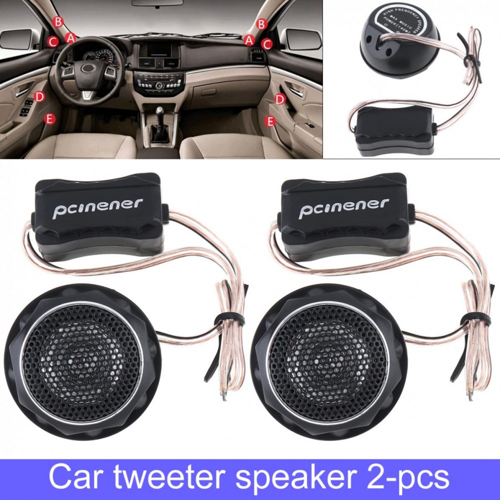 2pcs 150W Durable Universal  High Efficiency Mini Dome Car Tweeter Speakers for Car Audio System