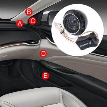 2pcs 150W Durable Universal  High Efficiency Mini Dome Car Tweeter Speakers for Car Audio System