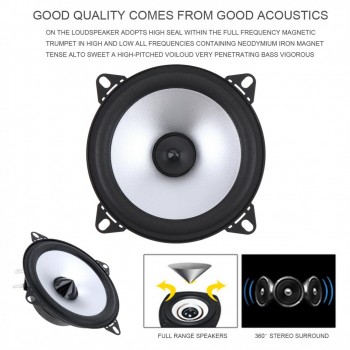 2 Pcs ! 4 Inch 60W 2 Way Auto Car Coaxial Hifi Speaker Vehicle Door Auto Audio Music Stereo Full Range Frequency Loudspeaker