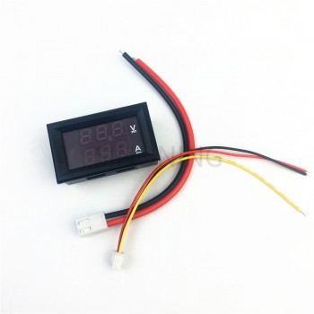 Mini Digital Voltmeter Ammeter DC 100V 10A Panel Amp Volt Voltage Current Meter Tester 0.28 Blue Red Dual LED Display