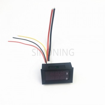 Mini Digital Voltmeter Ammeter DC 100V 10A Panel Amp Volt Voltage Current Meter Tester 0.28 Blue Red Dual LED Display