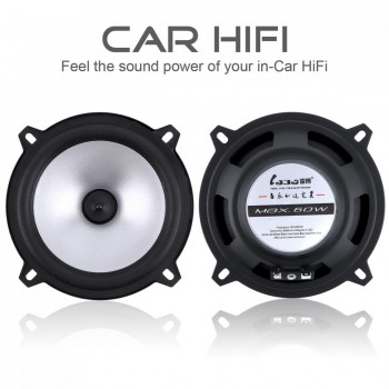 1Pair 5 Inch 88dB Car Coaxial Speaker 60W 2 Way Auto Hifi Full Range Frequency Sensitivity Power Loudspeaker