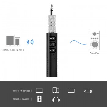 Bluetooth AUX  3.5mm jack Bluetooth Car Kit Hands free Music Audio Receiver Adapter Auto Kit for Speaker Headphone Car Stereo