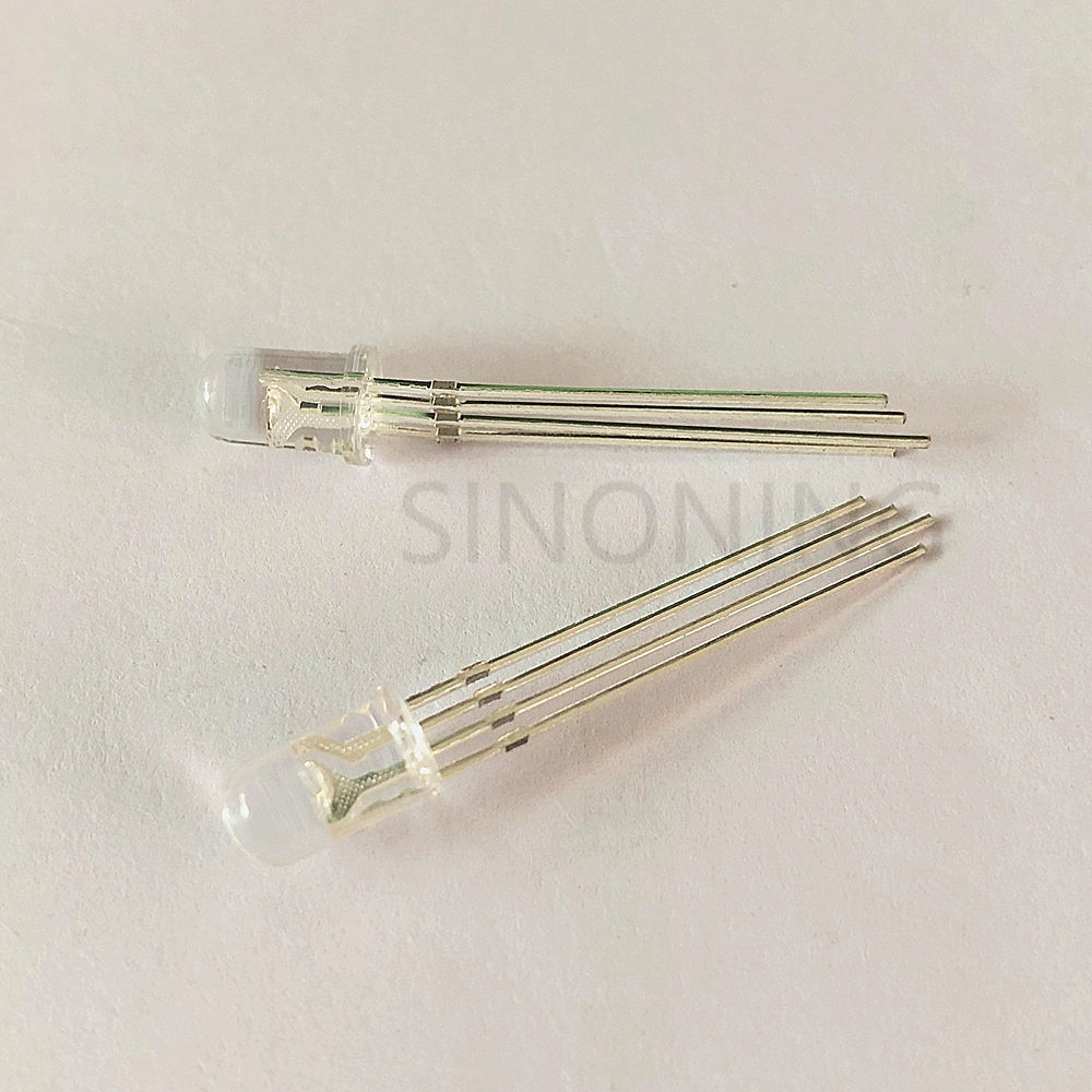 Common Yin four feet 5MM full color LED light-emitting diode controllable colorful lights full color transparent