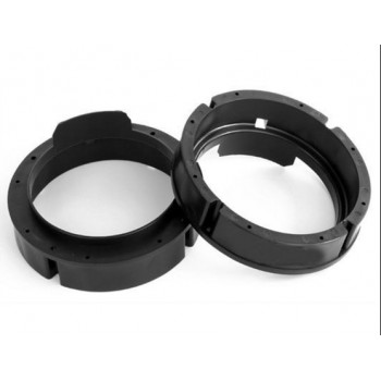 2PCs 6.5 Front Door Stereo Speaker Mat for Vw Skoda Adapter Plates Bracket Ring Mat Black nylon for Volkswagen Golf
