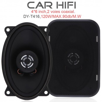 2pcs 4x6 Inch 120W Car HiFi Coaxial Speaker 12V Vehicle Door Auto Audio Music Stereo Full Range Frequency Loud Speakers