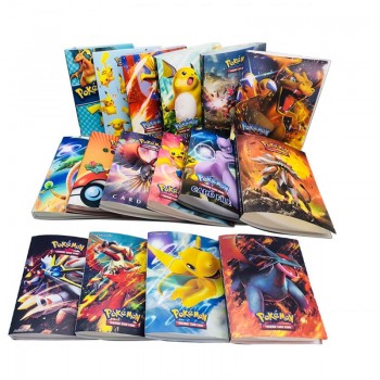 240Pcs Holder Album Toys 15 Style Pikachu Collection Cards Pokemones Album Book Top Loaded List Pokemones Toys Gift for Children