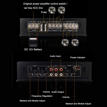 DC 12V 6800W 4Channel Car Amplifier Audio Stereo Bass Speaker Car Audio Amplifiers Subwoofer Car Audio Amplifiers Amplificador