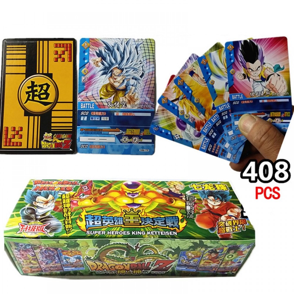 408pcs/lot Dragon Ball Z Super Saiyan Goku Vegeta Freeza Collection Cards Dragon Ball Z Action Figure Cards Kid Gift Toy