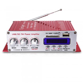 HY - 400 Stereo Super Bass Audio Digital Player Hi-Fi Car Power Amplifier with FM LCD Display support USB SD Mp3 Remote Control