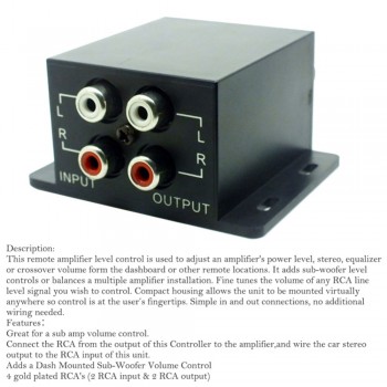 New Car Power Amplifier Audio Regulator Bass Subwoofer Equalizer Crossover Controller 4 RCA Adjust Line Level Volume Amplifier