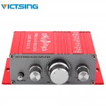 VicTsing Car Amplifier HY-2001 Hi-Fi 12V Mini Auto Car Stereo Amplifier 2 Channel Audio Support CD DVD MP3 Input for Motorcycle