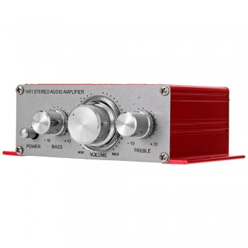 VicTsing Car Amplifier HY-2001 Hi-Fi 12V Mini Auto Car Stereo Amplifier 2 Channel Audio Support CD DVD MP3 Input for Motorcycle