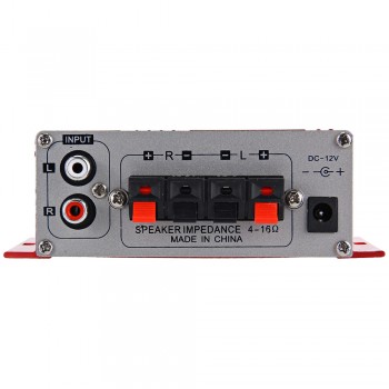 VicTsing Car Amplifier HY-2001 Hi-Fi 12V Mini Auto Car Stereo Amplifier 2 Channel Audio Support CD DVD MP3 Input for Motorcycle