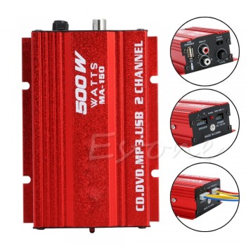 Free delivery 2018 Mini Hi-Fi 500W 2 Channel Stereo Audio Amplifier For Car Auto Motorcycle HOT