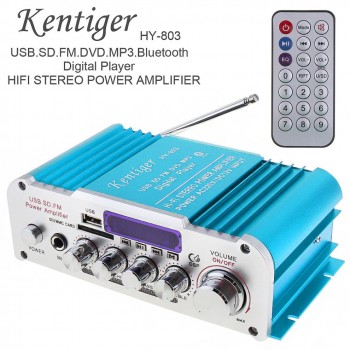 HY-803 2CH HI-FI Bluetooth Car Audio Power Amplifier FM Radio Player Support SD / USB / DVD / MP3 Input for Car Motorcycle
